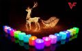6 Magic Colour Changing LED Glowing Tea Light Flameless LED Candles Multicolor Smokeless Tealight Candles Birthday Love Romantic LED Candle Wedding Birthday Valentine's Day Colorful Mini Electronic Candle Decoration. 