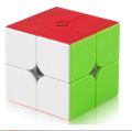 Rubik's Cube 2x2 Sticker less High Quality, Magic Cube Puzzle Toy Multicolor With Original Pictures. 