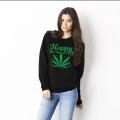 Black Happy Best Pullover Printed High Quality Fleece Winter High Quality Sweatshirt. 