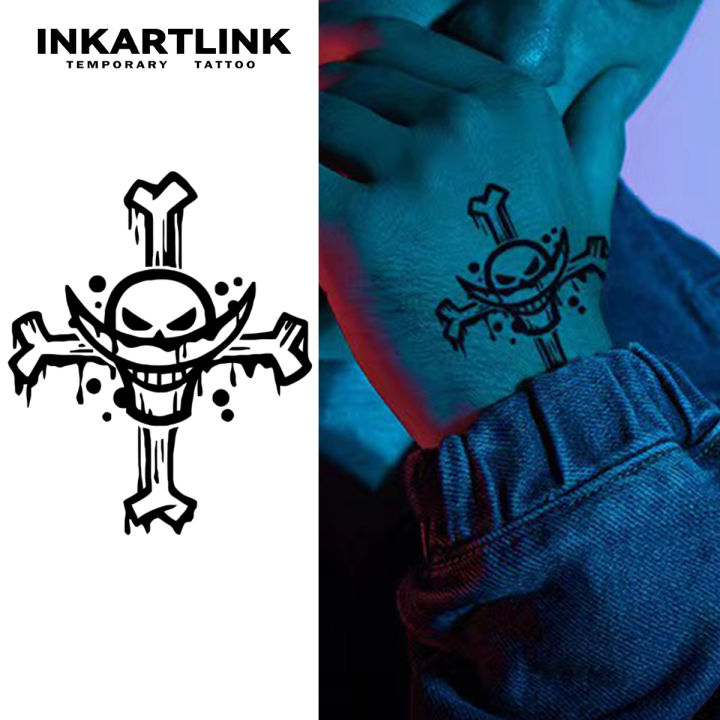 Whitebeard Pirates temporary tattoo sticker, waterproof magic tattoo, lasts to 15 days tattoo, semi permanent tattoo