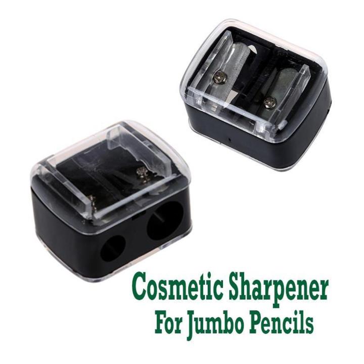 Cosmetic Jumbo Pencil Sharpener For Eyebrow Eyeliner 2 Holes
