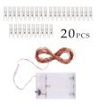 LED Photo Clip String Lights 5M 20 Clips Battery Operated Warm White LEDs Operated Fairy Bedroom Home Decoration for Hanging Photos. 