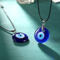 Demon Eye Necklace Bracelet Evil Eye with Rope Blue Eye Pendant for Women Men Boys Girls Blue Eye Beads Protect Chain. 