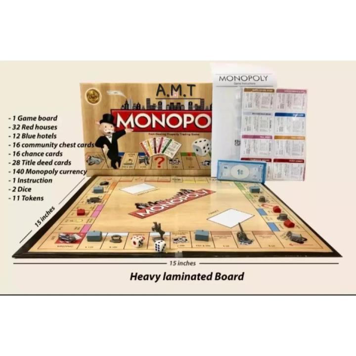 Monopoly Board Game Hard Laminated Adult & Kids Fun Family Game