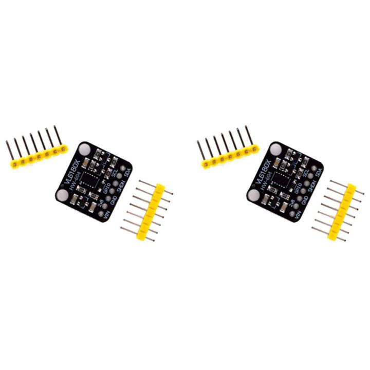 2X VL6180 VL6180X Range Finder Optical Rang Sensor Module for Arduino I2C Interface 3.3V 5V IR Emitter Ambient Light