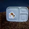 Lunch Box 3-Sections 1.15 Liter/ Lunch Box 3-Sections 1.15 Liter Plastic with Lid/ Student Lunch Box 3-Sections 1.15 Liter-Made in Iran.. 