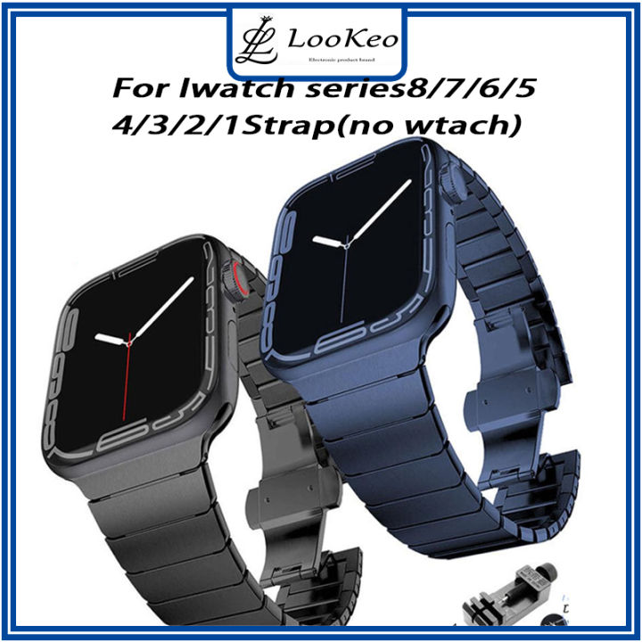Stainless Steel strap Link Bracelet Band For Apple Watch Series 7 SE 6 5 4 3 38mm 40mm 41mm 42mm 44mm 45mm For Apple watch 6 5 WatchBand Strap Replacement