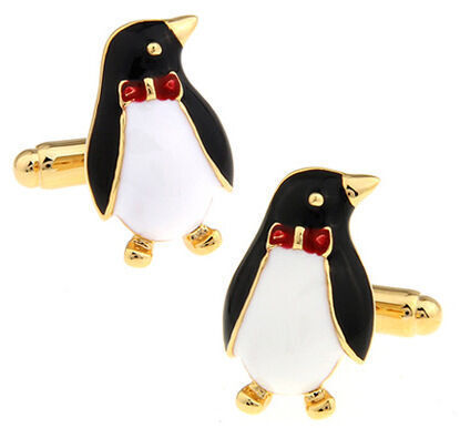 French animal paint series, golden penguin cufflinks, sleeve nail cuffs, can be mixed with batch A5016