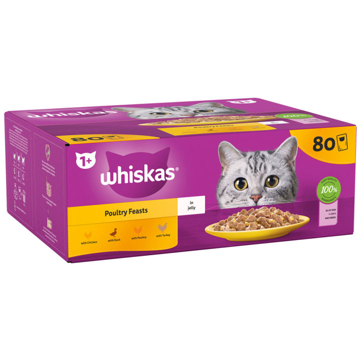 Whiskas%201+%20Poultry%20Feasts%20Wet%20Cat%20Food%20In%20Jelly%20-%2085g%20-%20Image%205