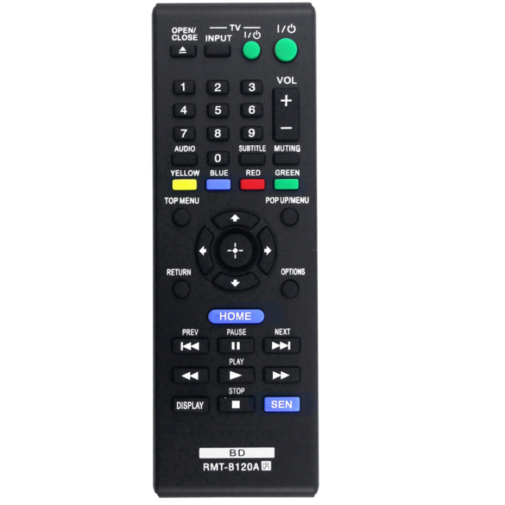 1 Piece RMT-B120A Remote Control Black Plastic for Sony 3D Blu-Ray Disc DVD Player BDP-S5100 BDP-S1100 BDP-S3100 BDP-S190 BDP-S590
