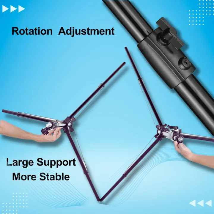 APKINA%209.2ft/2.8m%20Light%20Stand,%20Heavy%20Duty%20All%20Metal%20Tripod%20Stand,%203%20Way%20Mounting%20Interface%20&%20Metal%20Locking%20Knobs,%20Max%20Load%2011lb/5kg%20-%20Image%204