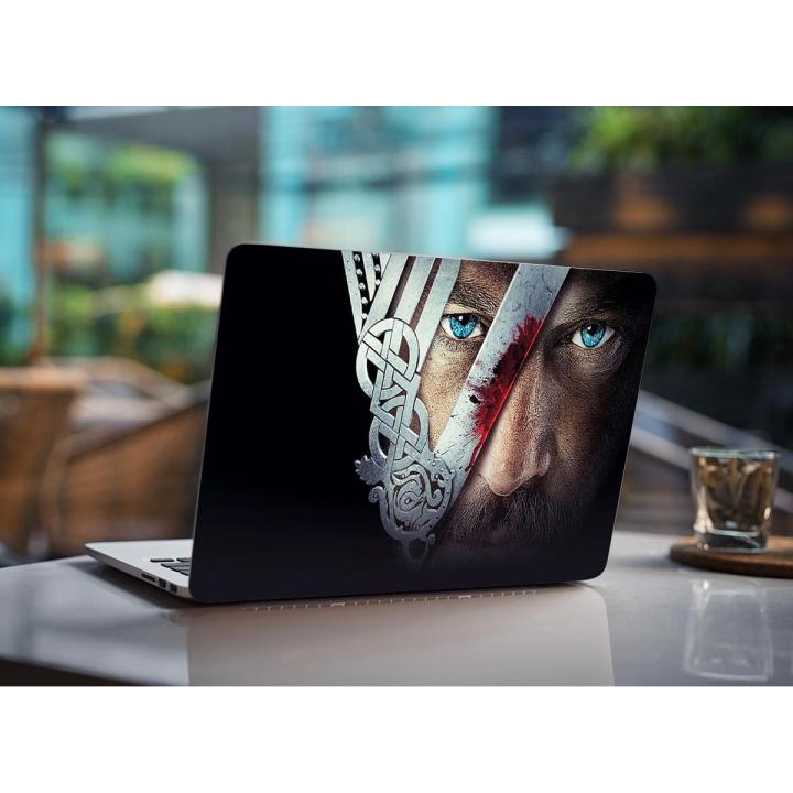Ragnar Lodbrok, Vikings, Vikings (TV series), logo, Black Redl Laptop Skin Fits 13.3" 14" 15.6" 16"