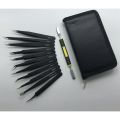 Tweezers 12 Pieces ESD Tweezers Tools Kit Anti-Static Non-Magnetic Stainless Steel Multi-Standard with Storage Bag. 