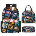 NEW ROBLOX VIRTUAL WORLD CROSS-BORDER MODEL PRIMARY AND SECONDARY SCHOOL STUDENTS SCHOOLBAG, ANIME BACKPACK, BACKPACK, LUNCH BAG, PENCIL CASE. 