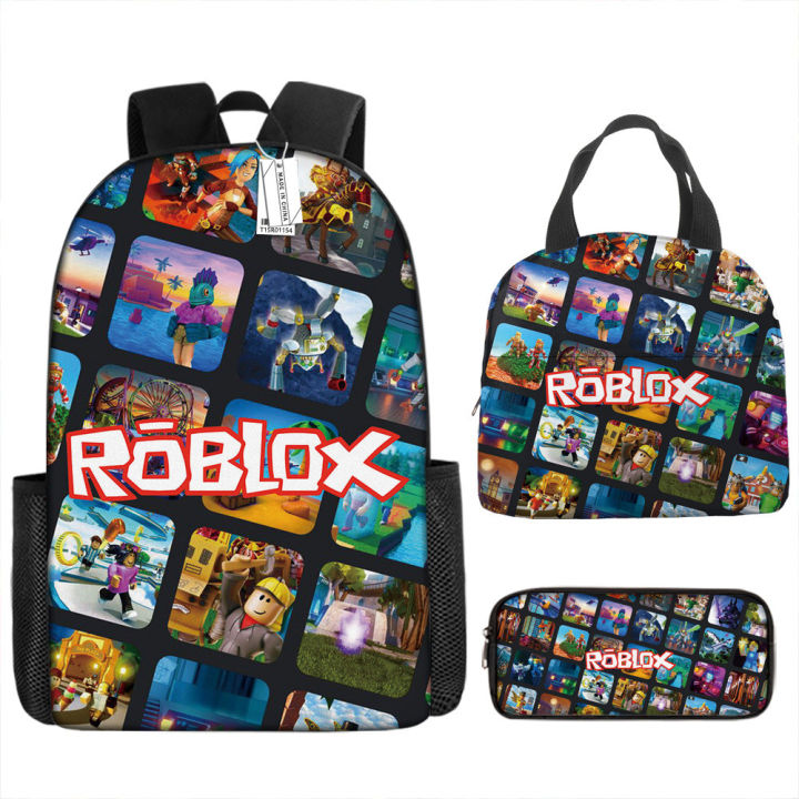 NEW ROBLOX VIRTUAL WORLD CROSS-BORDER MODEL PRIMARY AND SECONDARY SCHOOL STUDENTS SCHOOLBAG, ANIME BACKPACK, BACKPACK, LUNCH BAG, PENCIL CASE