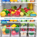 Fridge Storage Food Containers Fridge Organizer (Pack of 3) 1500ml, Stackable Plastic Fish, Meat, Vegetables & Fruits Container for Kitchen. 