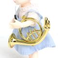 Home Decor Toy Miniature Model Mini Trumpet Saxophone Plastic Portable Plastic Musical Instrument Saxophone Dollhouse Mini Musical :12 Dollhouse. 