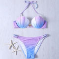Trendygirl Female Swimsuit Halter Neck Seashell Shaped Summer Female Swimsuit. 