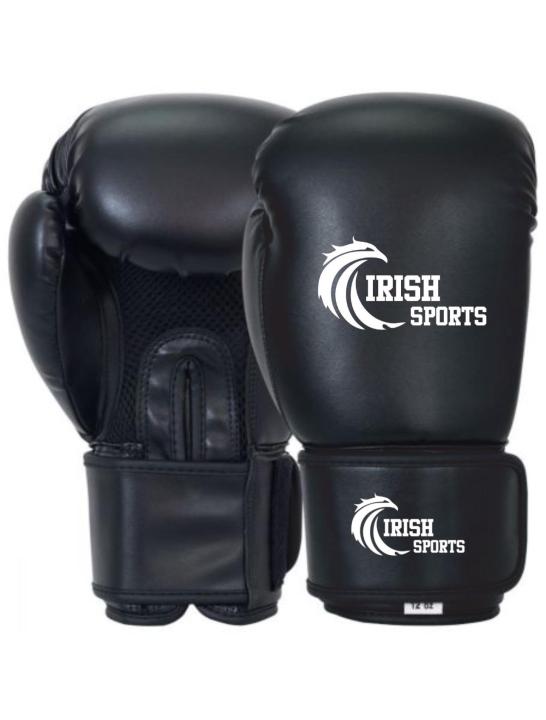 Irish Sports Boxing Gloves (10oz & 12oz) Protection Wrist Fit for Boxing MMA, Fighting sports for Men & Women in Black color
