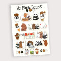 We Bear Bears Sticker Sheet for Cute Panda Kiddo Fans. 