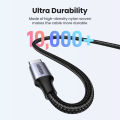 UGREEN 3A Fast Charging USB-A to USB-C Cable (0.25m-3m), Nylon Braided Type C Charger Cord for iPhone 16/15 Pro Max, Galaxy S25/S24 Ultra, Xiaomi 15 Pro (Durable & Tangle-Free). 