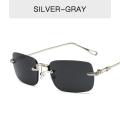 【ALLGOOD】Uni Fashion  Anti Blue Light Glasses Clear Glasses Computer Glasses WYB Style Rimless Eyeglasses Plain Eyewear Face Decor. 