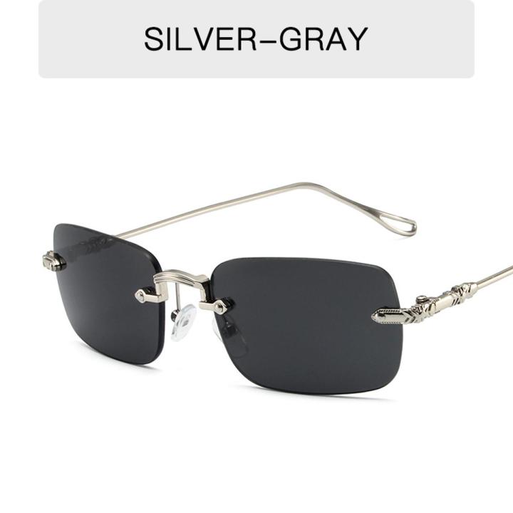 【ALLGOOD】Uni Fashion  Anti Blue Light Glasses Clear Glasses Computer Glasses WYB Style Rimless Eyeglasses Plain Eyewear Face Decor