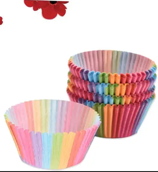 100 PC paper cupcake,Wrapper Cupcake Cups Cupcack Wraps Muffin Cups Muffin Wrappers Cupcake Tray Paper Muffin Case Tray Sundae Chocolate Chip Muffins Liner Barreled White