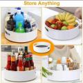 Kitchen Rotation Non-Skid Pantry Cabinet Lazy Susan Turntable With Wide Base Storage Bin Rotating Organizer Tray Accessories. 
