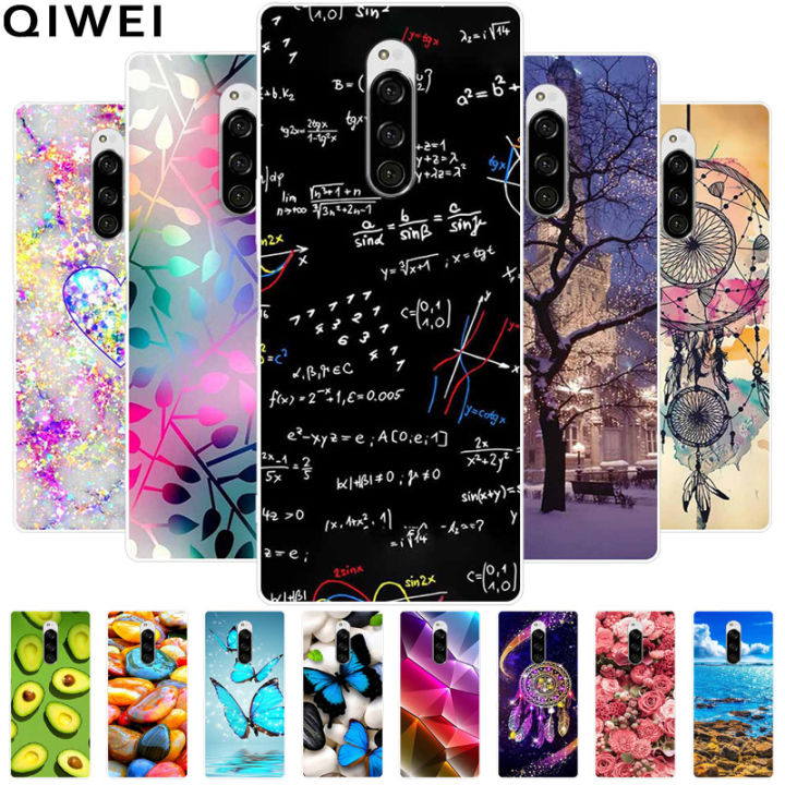 For Sony Xperia 1 Case 6.5'' Cute Fashion Clear Soft TPU Phone Cover For Sony SOV40 Back Cases Xperia1 J8110 Silicone Flower New