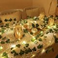Luminous Ivy Garland -15 Feet Artificial Leaves Decorations- Plug-Operated LED Lights for an Enchanting Glow for Indoor & Outdoor Use. 