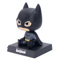 8cm Batman Big Doll Figurine Stand Bobblehead Spring Toy Car Dashboard Decor. 