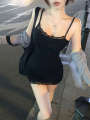 XXOO Dresses Gaun Perempuan Dewasa Casual For Women Pub Summer Women's Lace ing Suspender Dress Sexy Hip Short Skirt. 