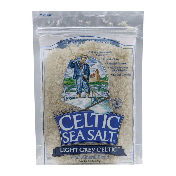 Light Grey Celtic Sea Salt 5 Pound Resealable Bag – Additive-Free, Delicious Sea Salt, Perfect for Cooking, Baking and More - Gluten-Free, Non-GMO Verified, Kosher and Paleo-Friendly