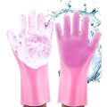 Multipurpose Washing gloves with scrubber brush heat resistant reusable  for dishwashing cleaning best kitchen accessories protect your hands from hot and cold water, useful gadgets bathroom cleaner. 