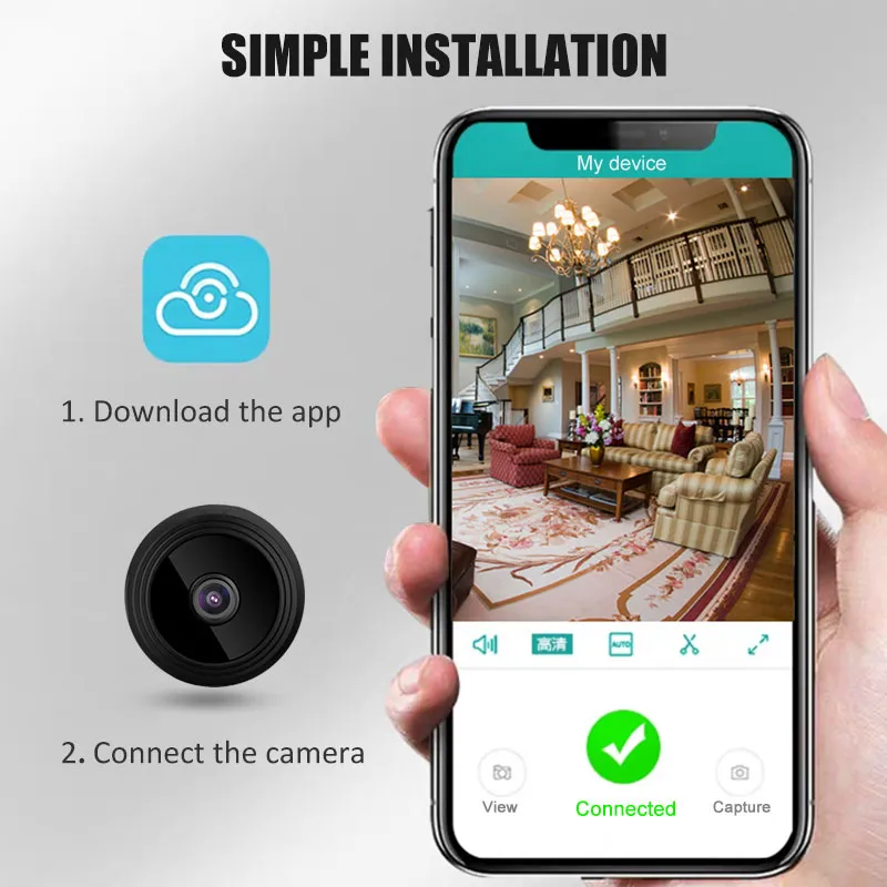 A9 Wireless DVR Mini WIFI Infrared Light Night Sight Smart Home IP