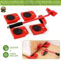 (5 in 1) Heavy Furniture Move Tool Transport Lifter Shifter Moving Kit Slider Remover Rolling Wheel Corner Mover Set For Moving House Cabinet Sofa Bed Desk. 