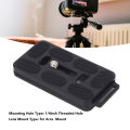 Quick Release Camera Mounting Plate Compatible Universal Camera Quick Release Plate Lanyard Hole PU 70H CNC Tech for Arca Slot. 