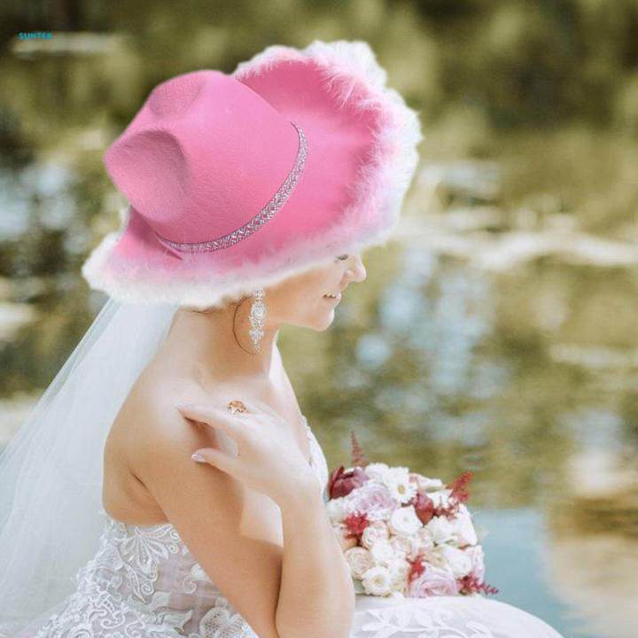 strapless open back dress Light Pink Long Bow Large Brim Sinamay Derby Hat