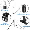 APKINA 9.2ft/2.8m Light Stand, Heavy Duty All Metal Tripod Stand, 3 Way Mounting Interface & Metal Locking Knobs, Max Load 11lb/5kg. 
