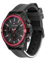 Tommy Hilfiger Men’s Quartz Silicone Strap Black Dial 45mm Watch 1791793 Stainless Steel Wrist Watch For Men. 