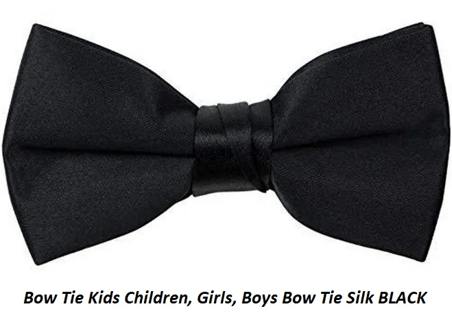 Bow%20Tie%20Kids%20Children,%20Girls,%20Boys%20Bow%20Tie%20Silk%20BLACK%20-%20Image%202