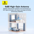 Baseus 650Mbps WiFi Adapter, 2.4G/5G Dual Band Wireless Network Adapter for PC Desktop, Supports Windows & Linux. 