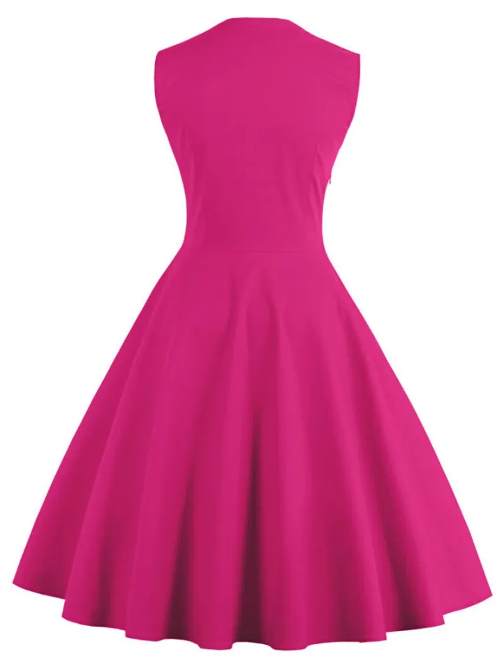 Hot pink 50s dress best sale