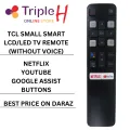 TCL Smart TV Remote Control Universal Remote With Social Buttons Small Size Black Color (Without Voice Command) Triple H. 