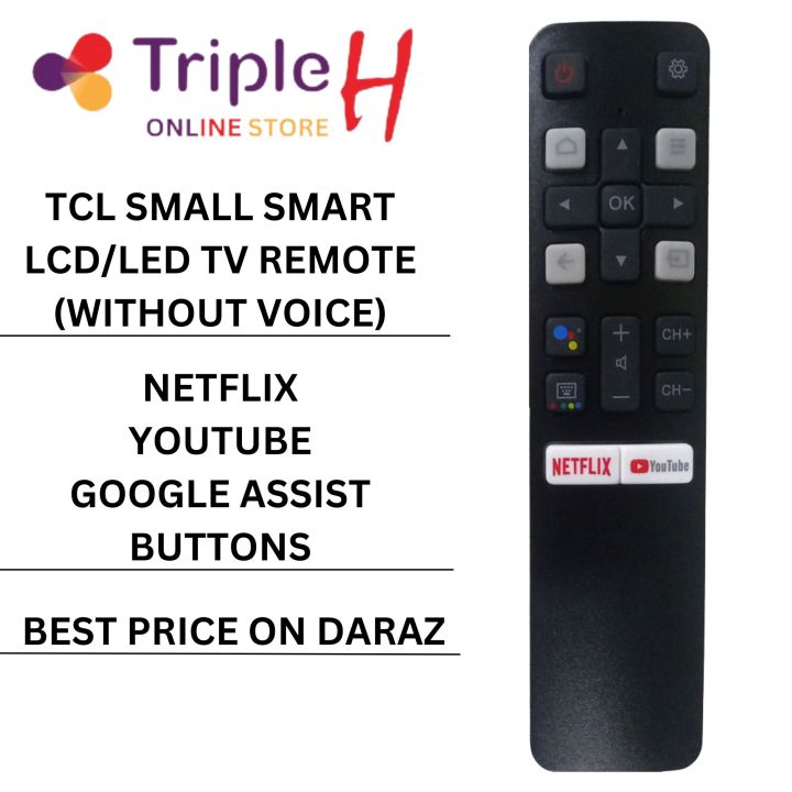 TCL%20Smart%20TV%20Remote%20Control%20Universal%20Remote%20With%20Social%20Buttons%20Small%20Size%20Black%20Color%20(Without%20Voice%20Command)%20Triple%20H%20-%20Image%204