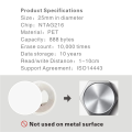 50Pcs NFC Ntag216 Sticker Ntag216 NFC Tags NFC 216 Tag Ntag216 NFC Cards 13.56Mhz NFC Tag Stickers 888 Bytes Memory. 