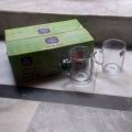 6 Pcs Transparent Plain Tea Cups Coffee Glass Mugs 220ml. 