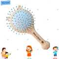 China 2 in 1 Massage Cat Paw Style Hairbrush  with Mirror on Backside  Cute Kitty Cat Shape Hair Brush for all Kids. 
