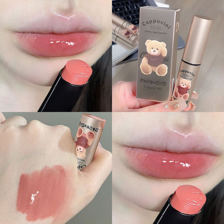 Little Bear Pure Desire lipstick moisturizes and lasts for a long time, does not fade, does not stick to the cup, shows white milk tea, lipstick, and is high-value for students